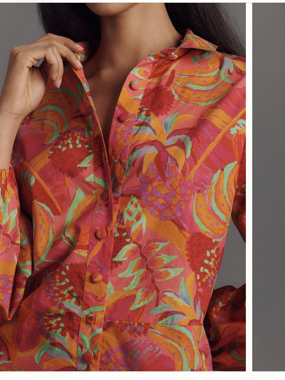 Farm Rio × Anthropologie Long-Sleeve Printed
Collared Romper Size L - Picture 4 of 13